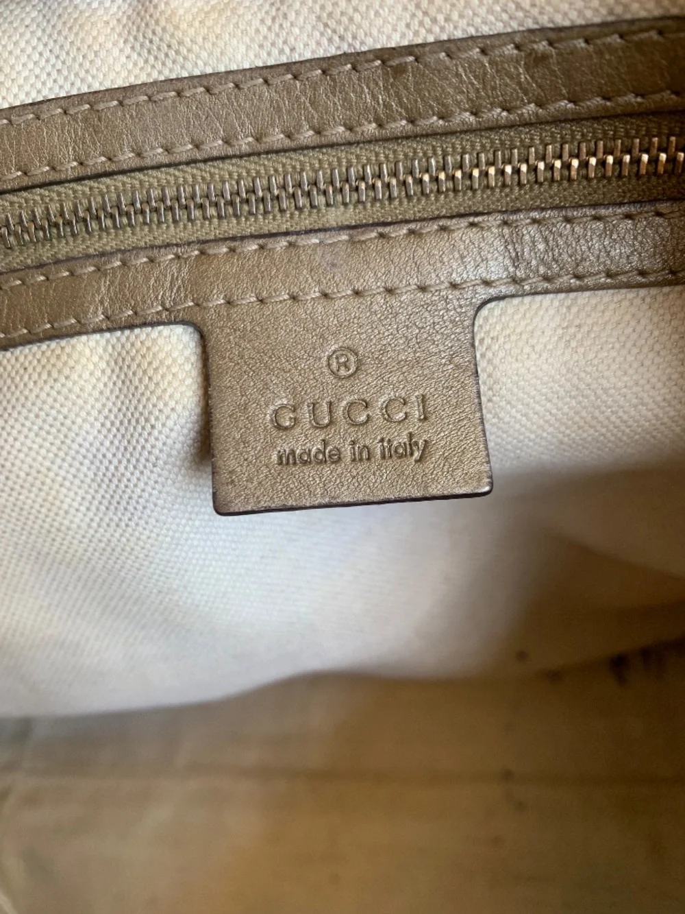 Authentic Gucci GG Bella Tassel bamboo shoulder bag